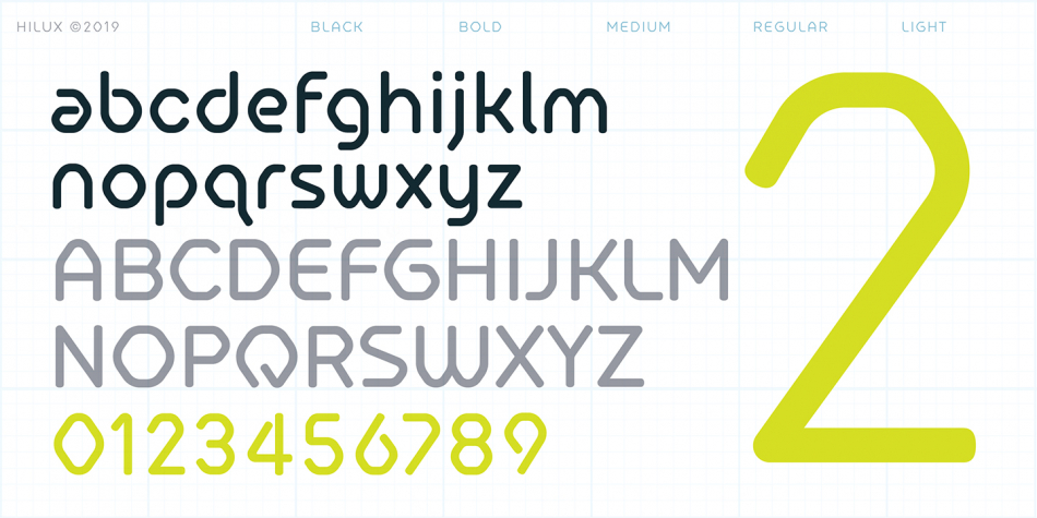 Hilux Light Font preview